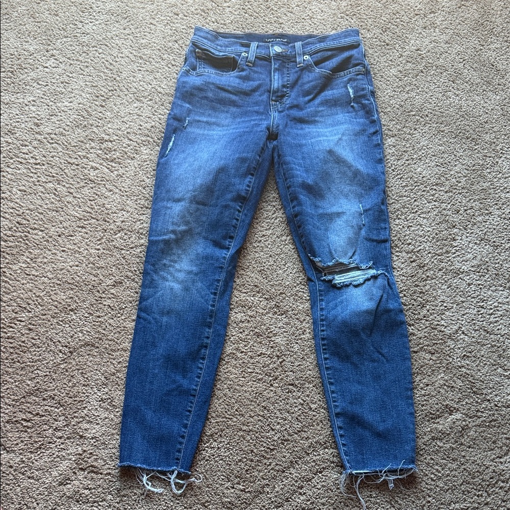 Women's Size 4 27 Very Distressed Skinny Jeans Lucky Brand